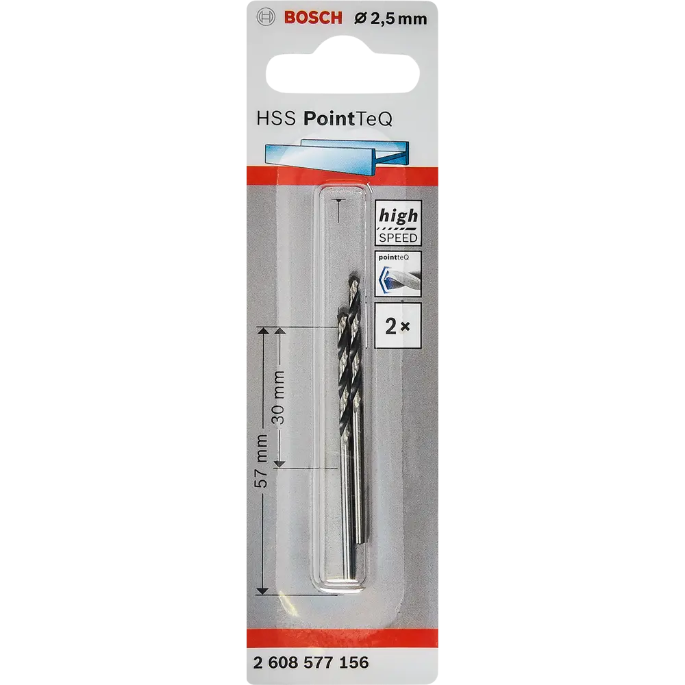Сверло по металлу Bosch HSS Pointteq 2.5x30 мм BOSCH PROFESSIONAL STLM-2064031 - Вид №4