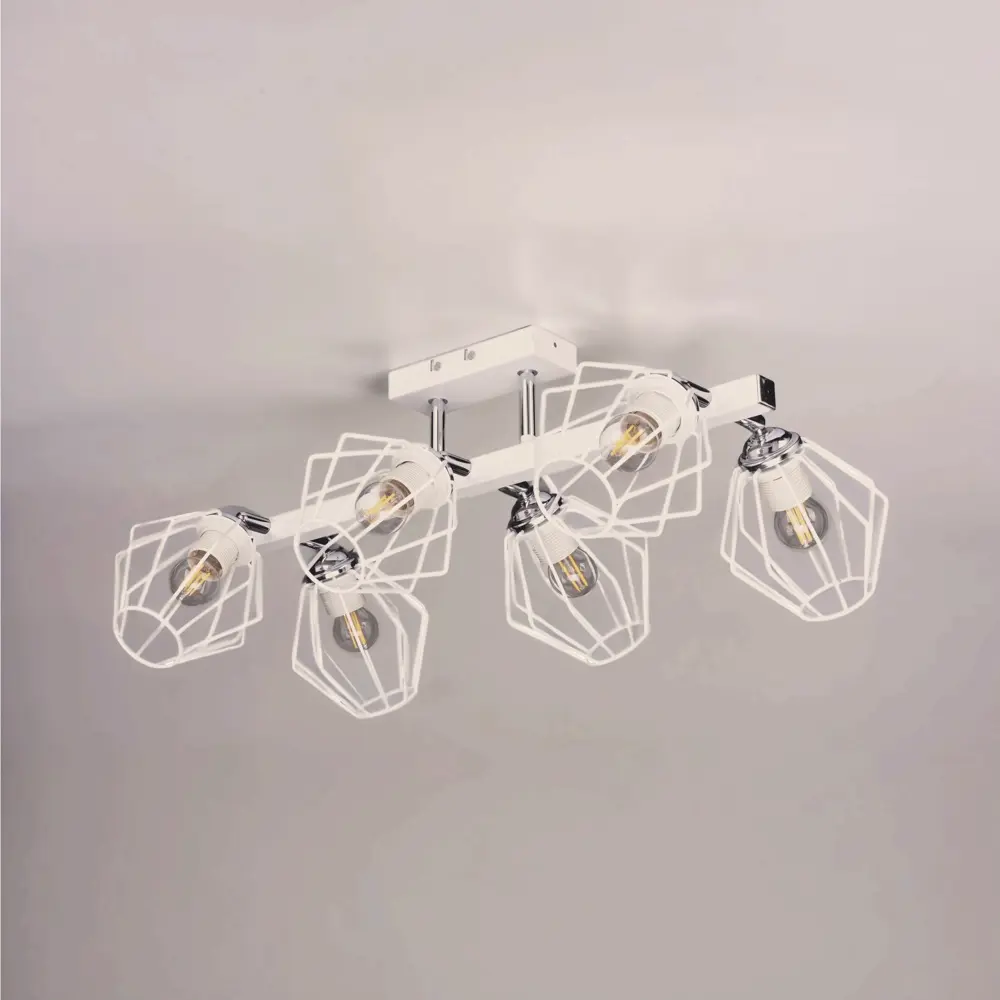 Люстра потолочная Дрим РС21514 6 ламп 18 м² цвет белый РОССВЕТ STLM-2188737