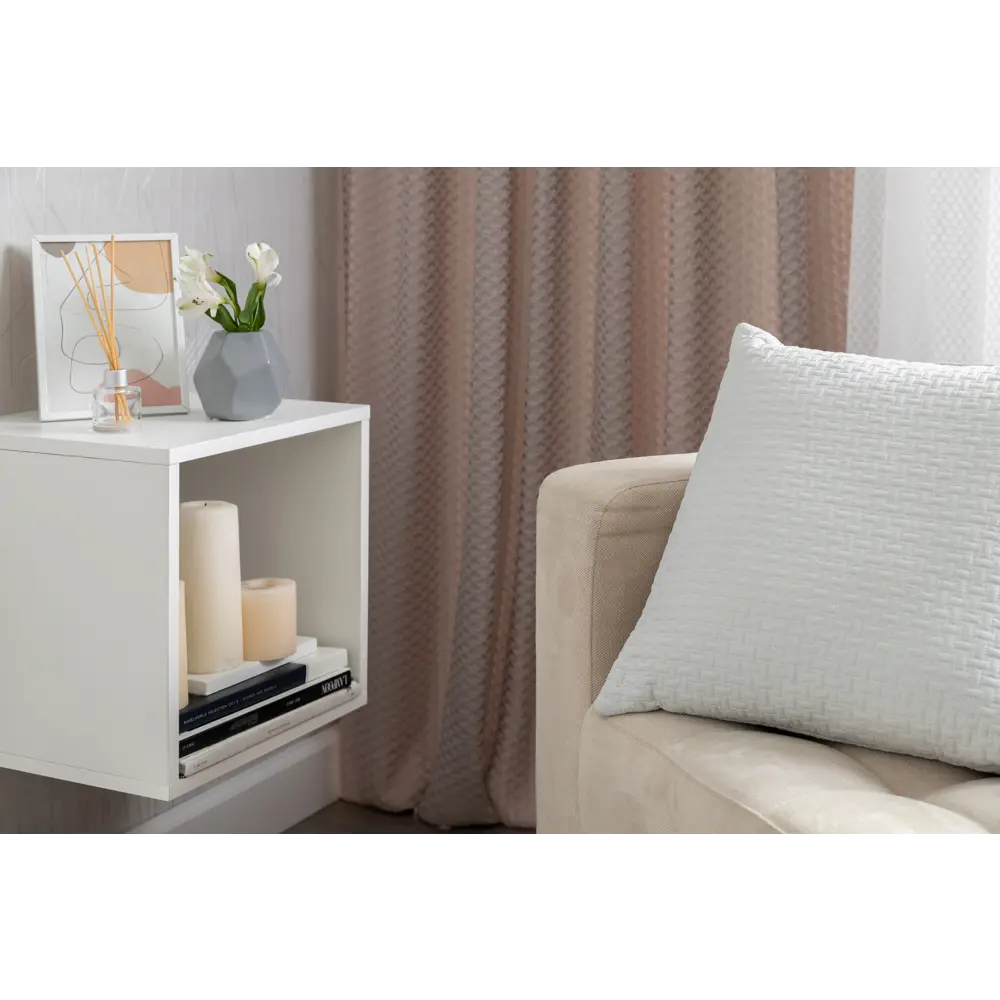 Стеллаж КУБ 1 секция 36х36х32 см ЛДСП цвет белый Santreyd STLM-2200817 - Вид №6