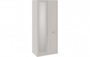 174680 Сабрина СМ-307.07.221-01R Шкаф для одежды с 1 глухой и 1 зеркальной дверью правый с опорой Трия