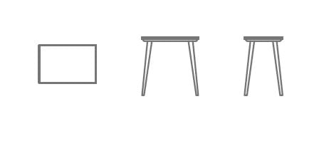 Высокий журнальный столик из массива дерева HOOKL und STOOL NO1 ARCH-00055191