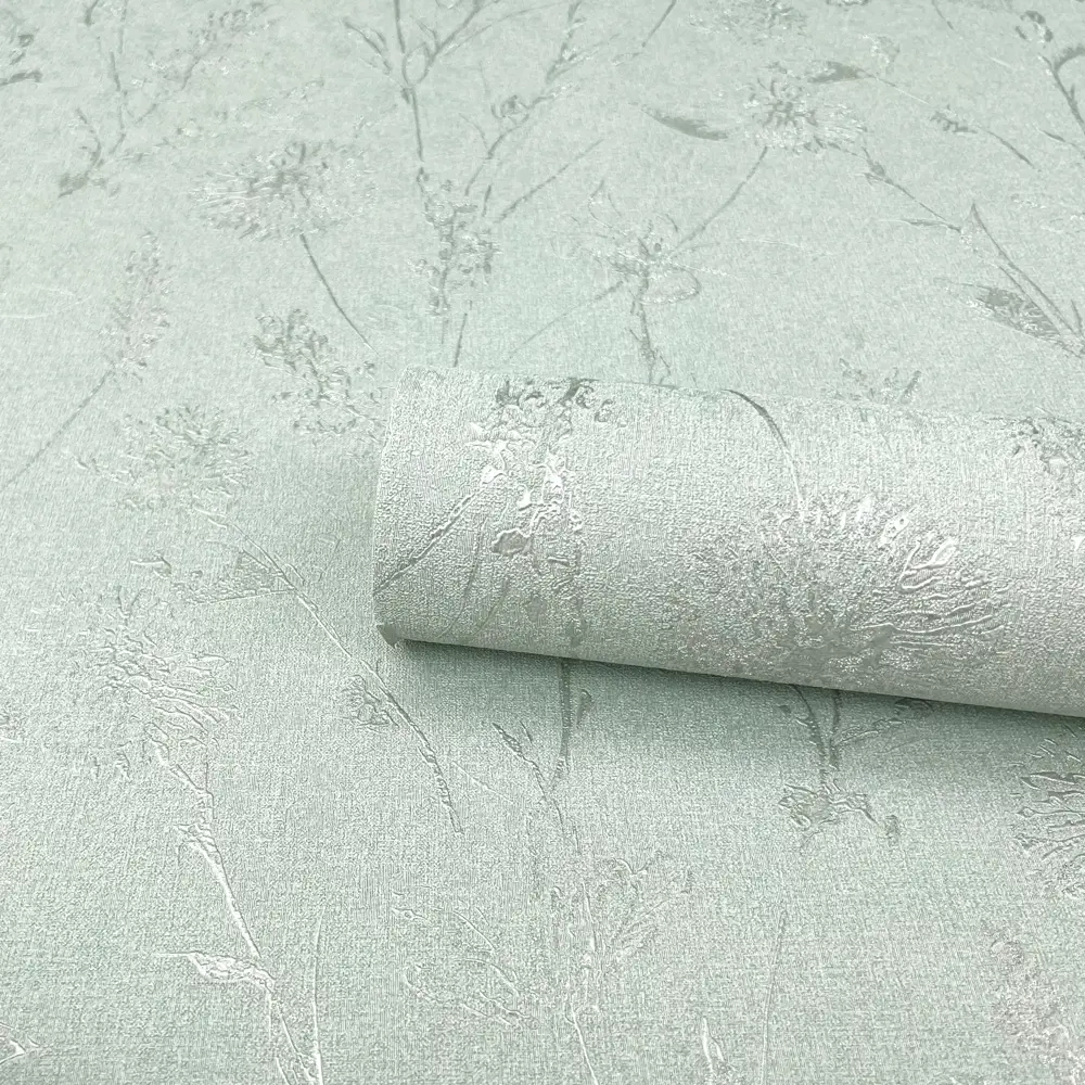 Флизелиновые обои Erismann Flora с растительным рисунком, зеленые, 1.06 м 89426171 STLM-1574049 - Вид №2