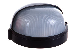13669351 Уличный светильник влагозащищенный с верхним защитным кожухом круг цвет черный 60 Вт SV-57261-B СВЕТОЗАР