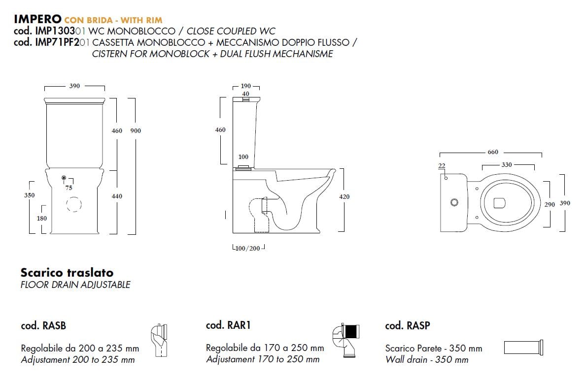 Цельный туалет в напольном стекле Olympia Ceramica Империя ARCH-00112454 - Вид №4