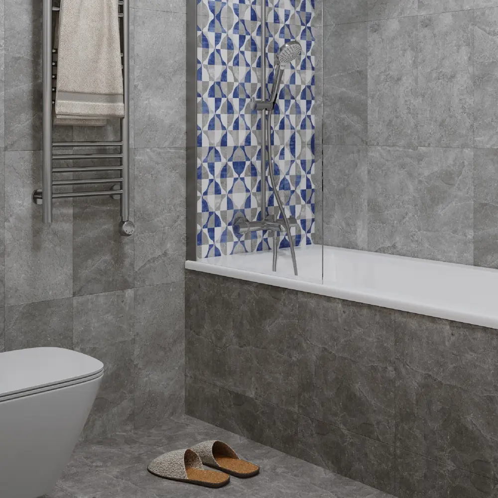 84133732 Плитка настенная Axima Эльба 25x50 см 1.25 м² цвет серый STLM-0046604