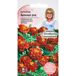 Семена цветов Семена от Октябрины Ганичкиной бархатцы Брокаде Ред