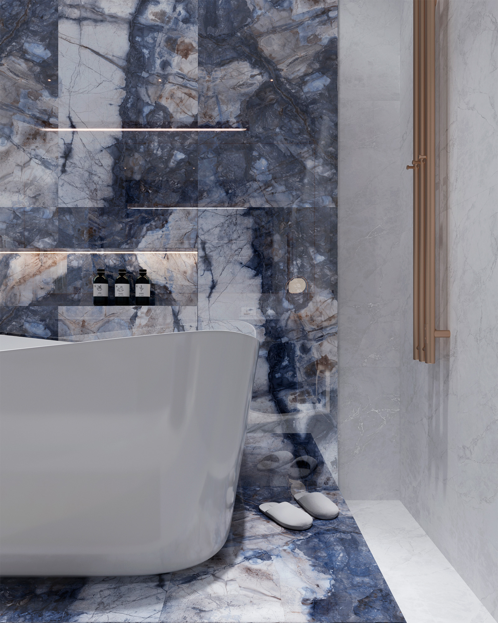 BERGAMO BLUE — Керамогранит с душой моря HG2006-A Arcadia Ceramica - Вид №2