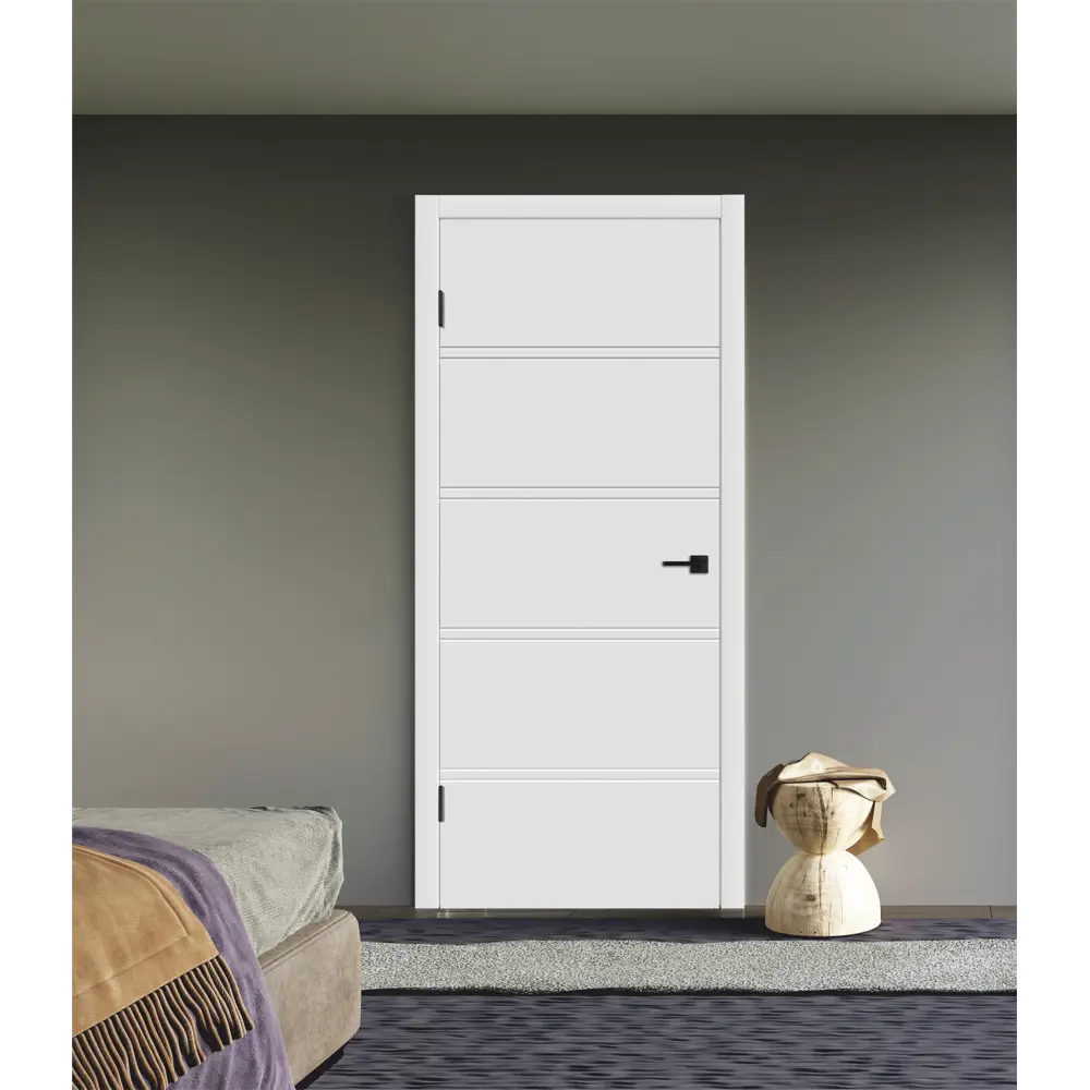 Комплект двери Бостон Х глухая 60x200 см эмаль белый с добором 200 мм VFD STLM-2125953 - Вид №1