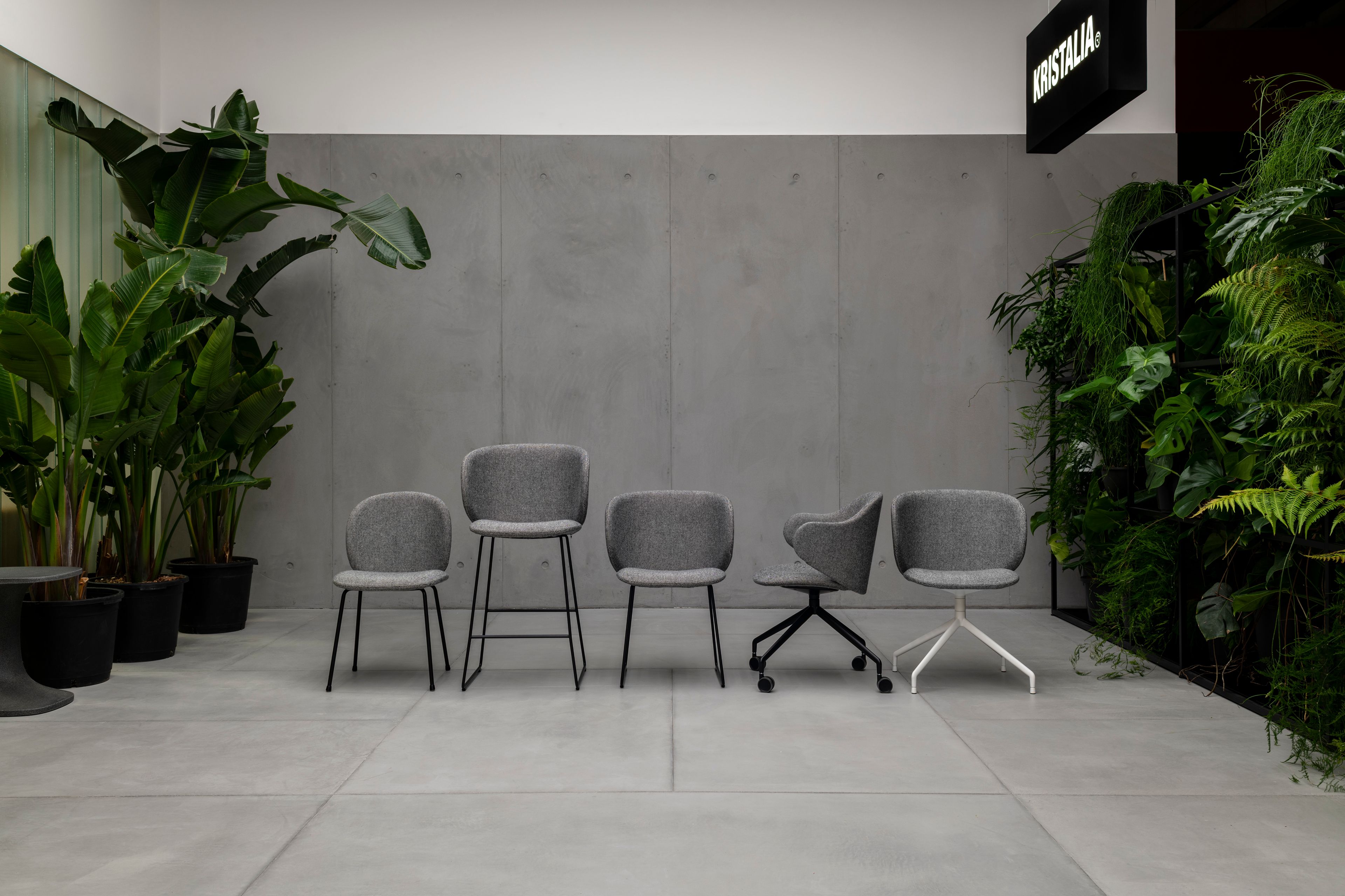 Тканевый поворотный стул с колесами Kristalia Dua ARCH-00106269 - Вид №2