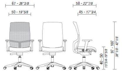 5 спиц ткань поворотный операционный стул ESTEL GROUP Easy B ARCH-00114660 - Вид №5