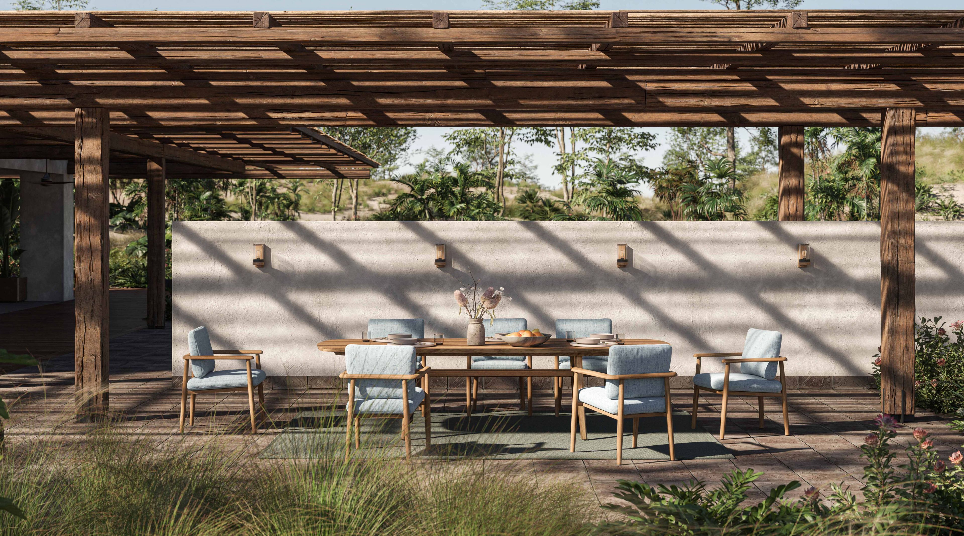 Тканевый мягкий садовый стул с подлокотниками Royal Botania Mambo ARCH-00032633 - Вид №2