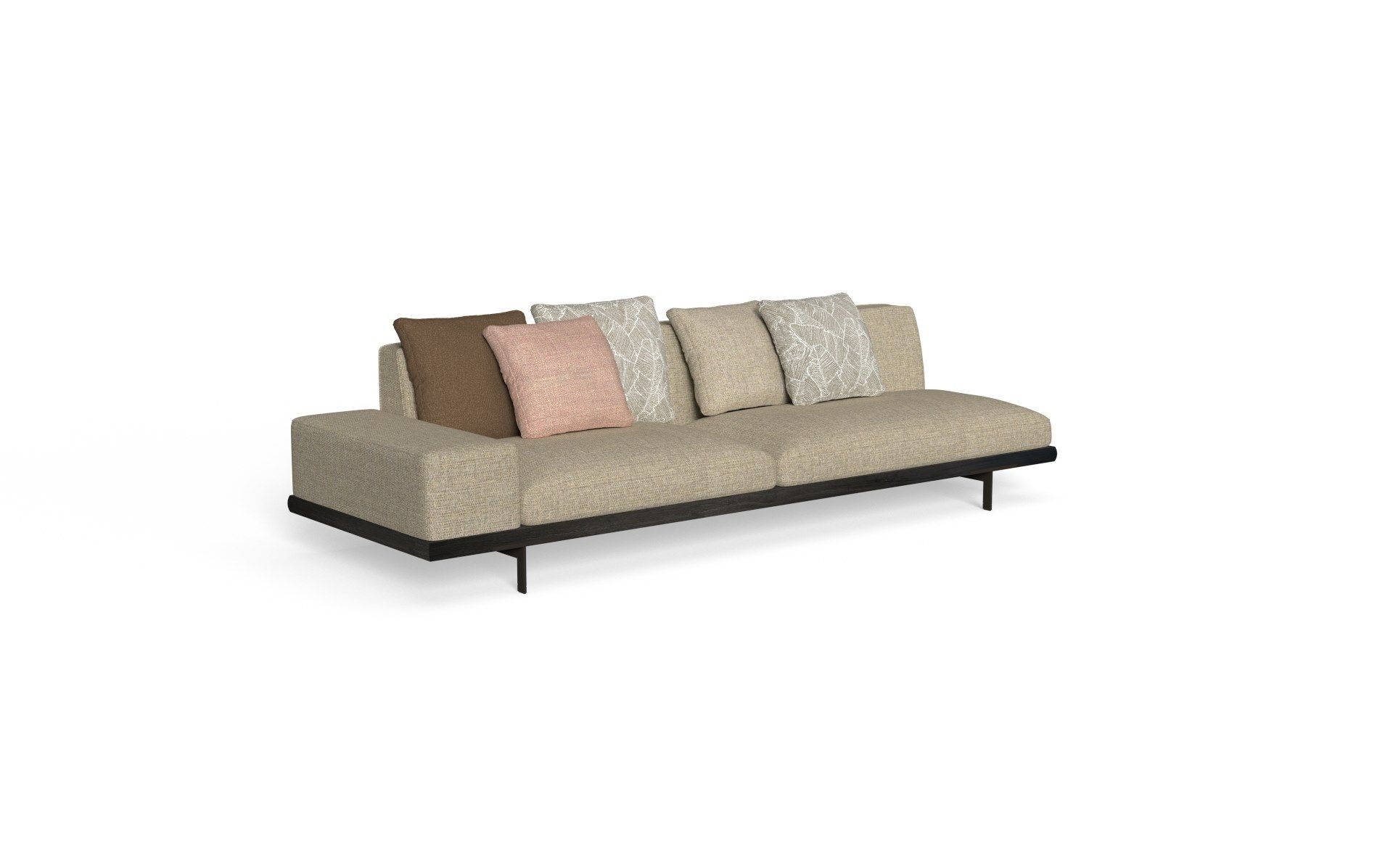 4-местный садовый диван Accoya из ткани и дерева Talenti Allure ARCH-00051286 - Вид №14