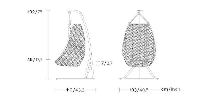 1 место качалка из синтетического волокна Kettal Maia ARCH-00105524 - Вид №6