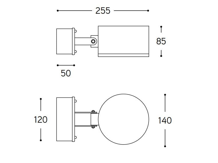 Латунь регулируемый настенный светодиодный наружный прожектор Aldo Bernardi Acelum ARCH-00058898 - Вид №3