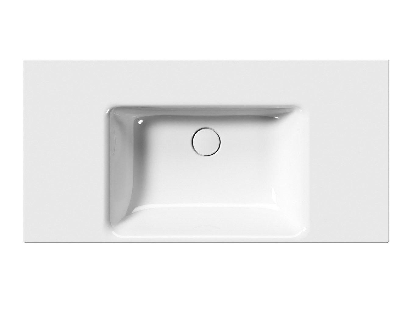 Керамическая прямоугольная раковина с держателем для полотенец GSI ceramica Nubes ARCH-00069483 - Вид №1