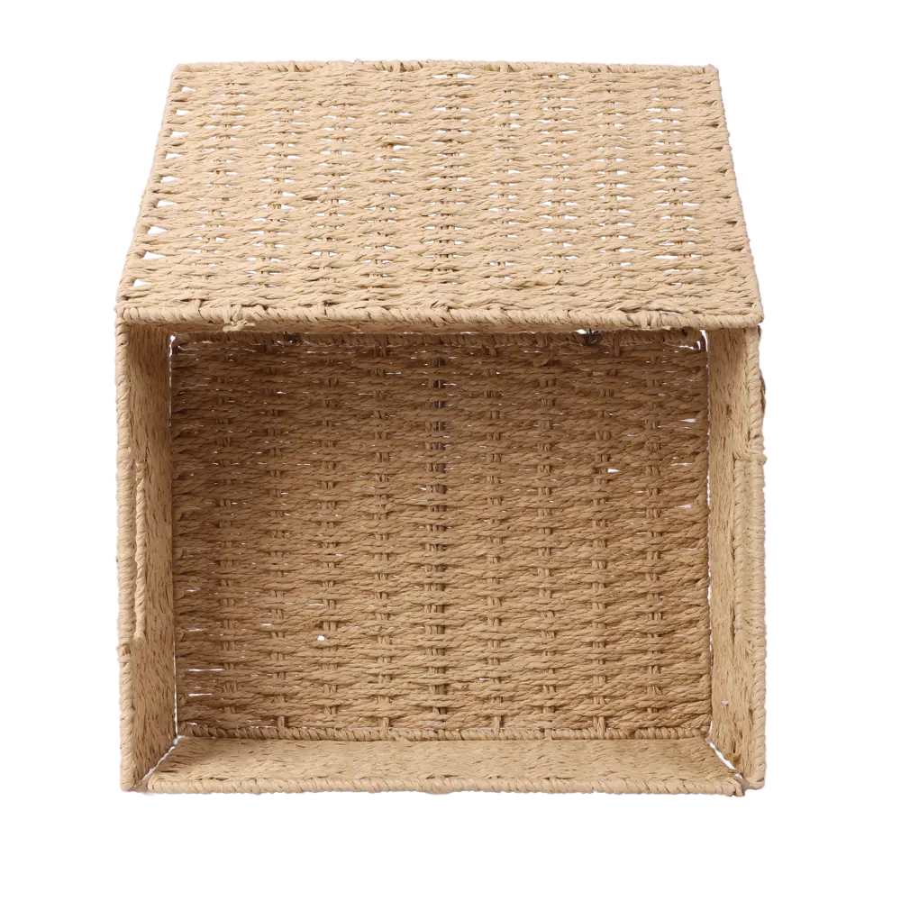 Корзина с крышкой Konsensa 31x23x15 см бумага цвет бежевый STLM-2064768 - Вид №3