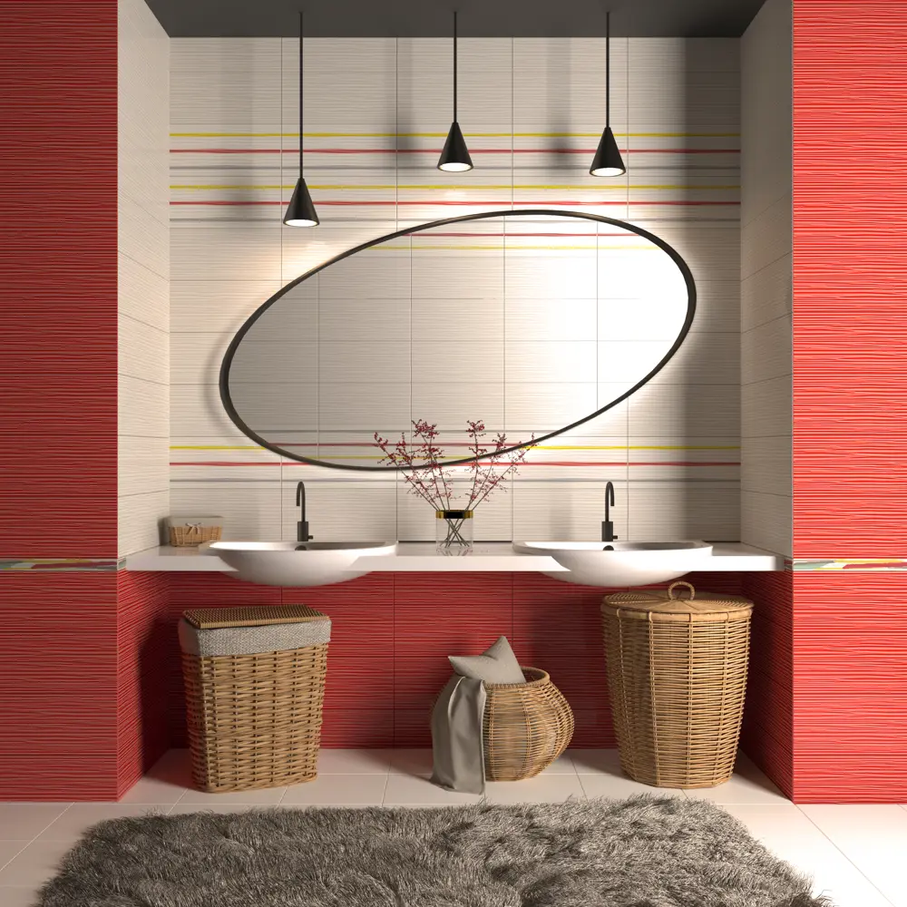 Плитка настенная Courage 40x20 см 1.2 м² цвет красный CULTO STLM-2044432 - Вид №5