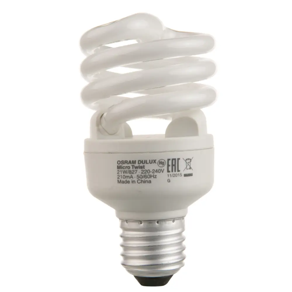 Лампа энергосберегающая Osram спираль E27 18 Вт свет тёплый белый STLM-2132222