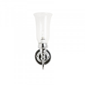 Burlington Светодиодный настенный светильник Burlington LED для ванной комнаты с хромированным основанием и абажуром из прозрачного стекла Хром BL24