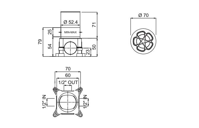 Однорычажный смеситель для душа QD Magistro Lab Flora ARCH-00018935 - Вид №1