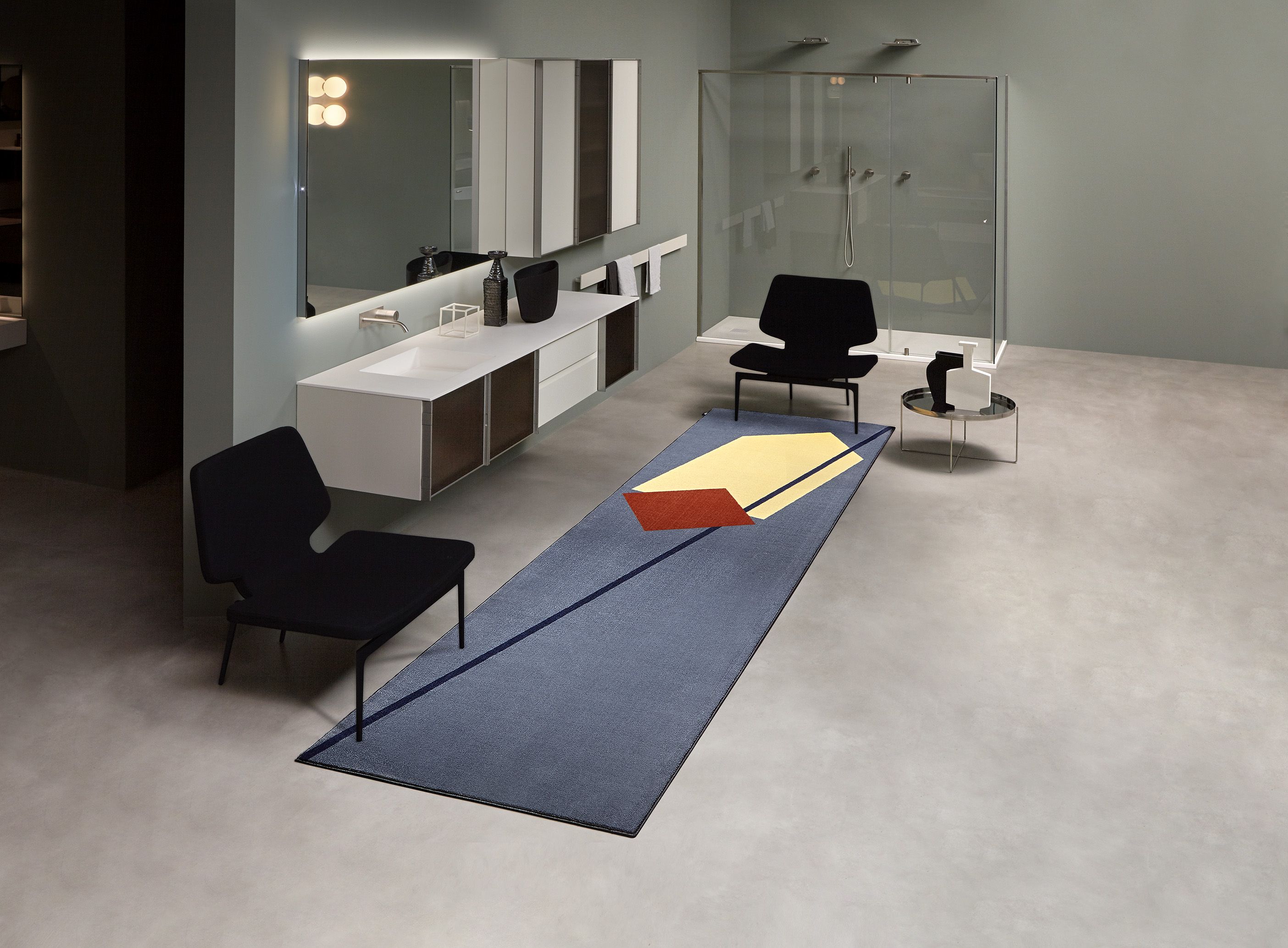 Узорчатый прямоугольный коврик для ванной комнаты Antoniolupi летающая геометрия ARCH-00004146 - Вид №2