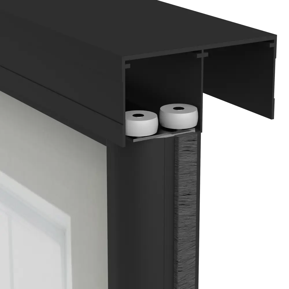 Дверь-купе KONSENSA 244.5x60.4 см с зеркалом профиль черный STLM-2151697 - Вид №3