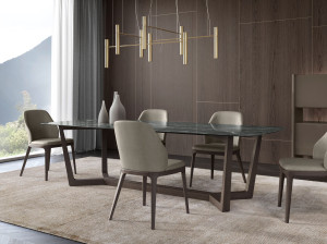 Стол из керамогранита с твердой деревянной основой