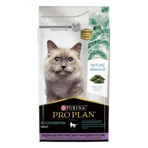 ПР0058663 Корм для кошек Nature Elements с чувствительным пищеварением или особыми предпочтениями в еде, индейка сух. 1,4 кг Pro Plan