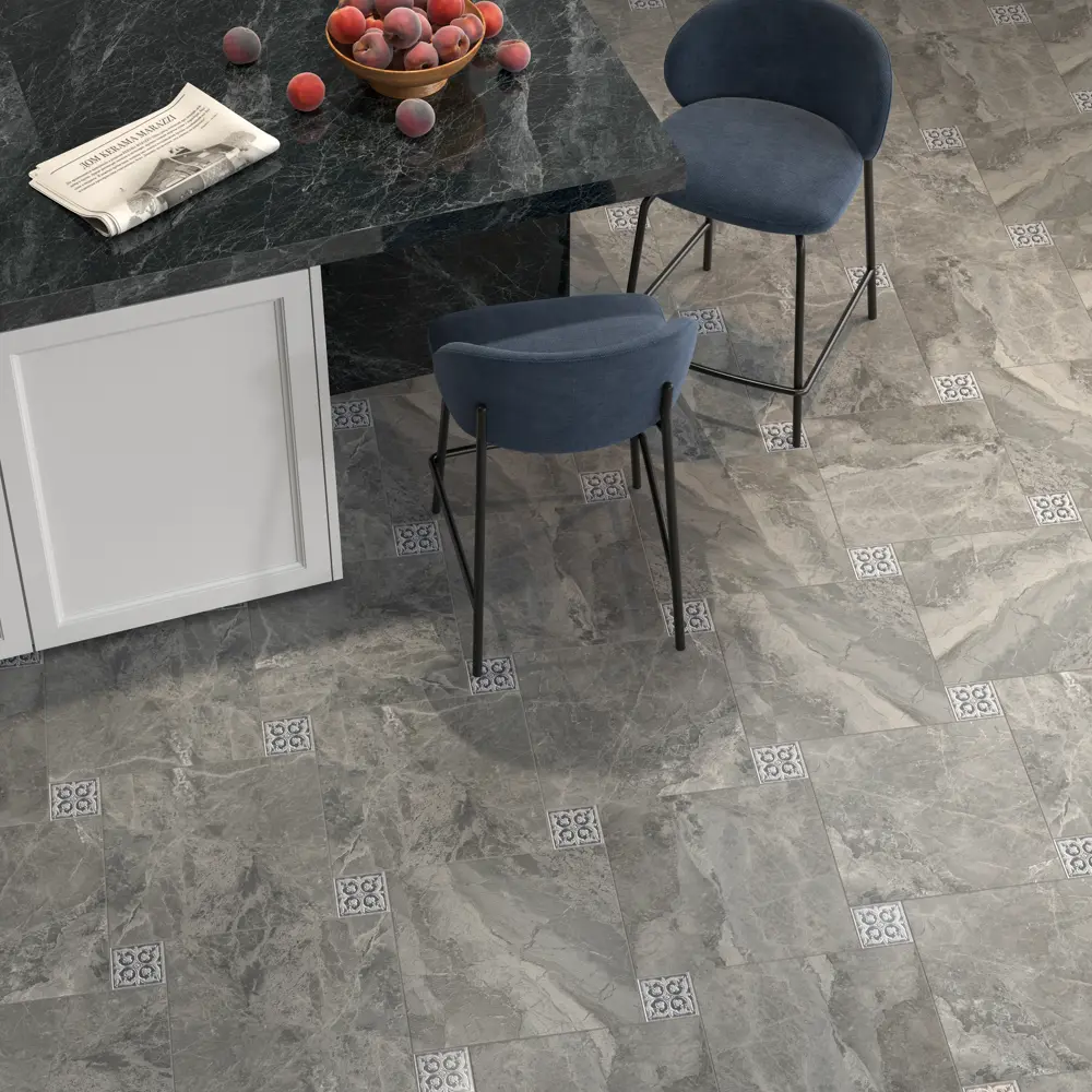 Вставка напольная Kerama Marazzi Шелтон HGD/C606/SG1550L 9.5x9.5 см лаппатированная цвет серый 89377900 STLM-2090119 - Вид №1
