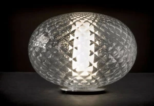 Oluce Светодиодная настольная лампа из алюминия и стекла Recuerdo
