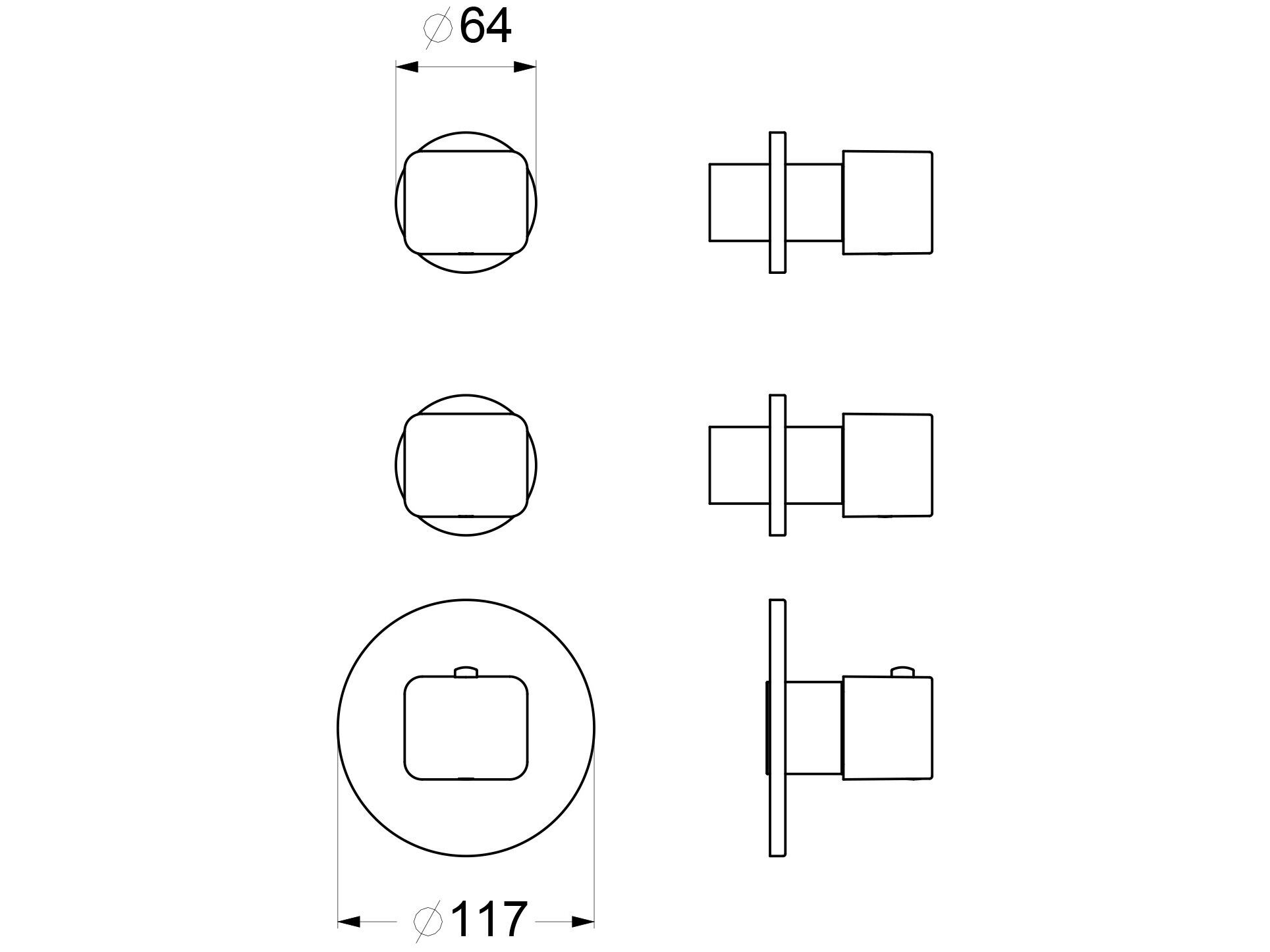Термостатический смеситель для душа GUGLIELMI RUBINETTERIE GZero ARCH-00062922 - Вид №2