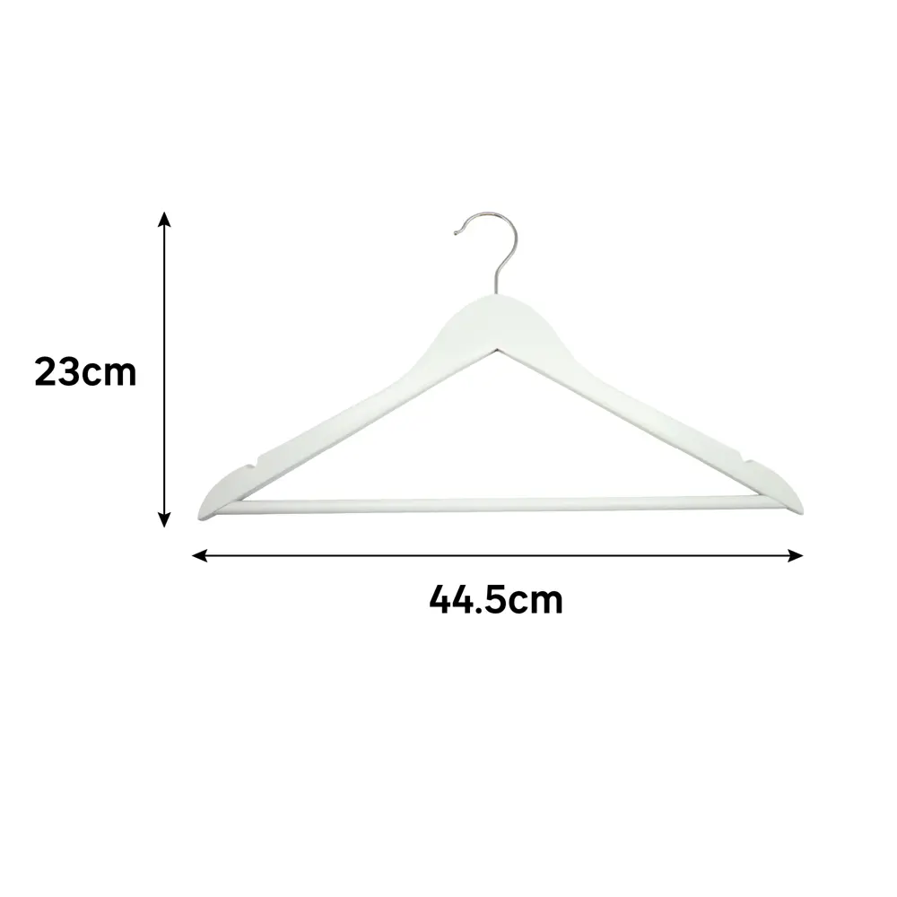 Плечики для одежды KONSENSA 44.5 см дерево цвет белый 4 шт Плечики деревянные STLM-2008168 - Вид №1