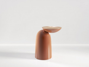 Secolo Pingu Боковой столик, матовая лакированная древесины, сатинированная или полированная сталь.