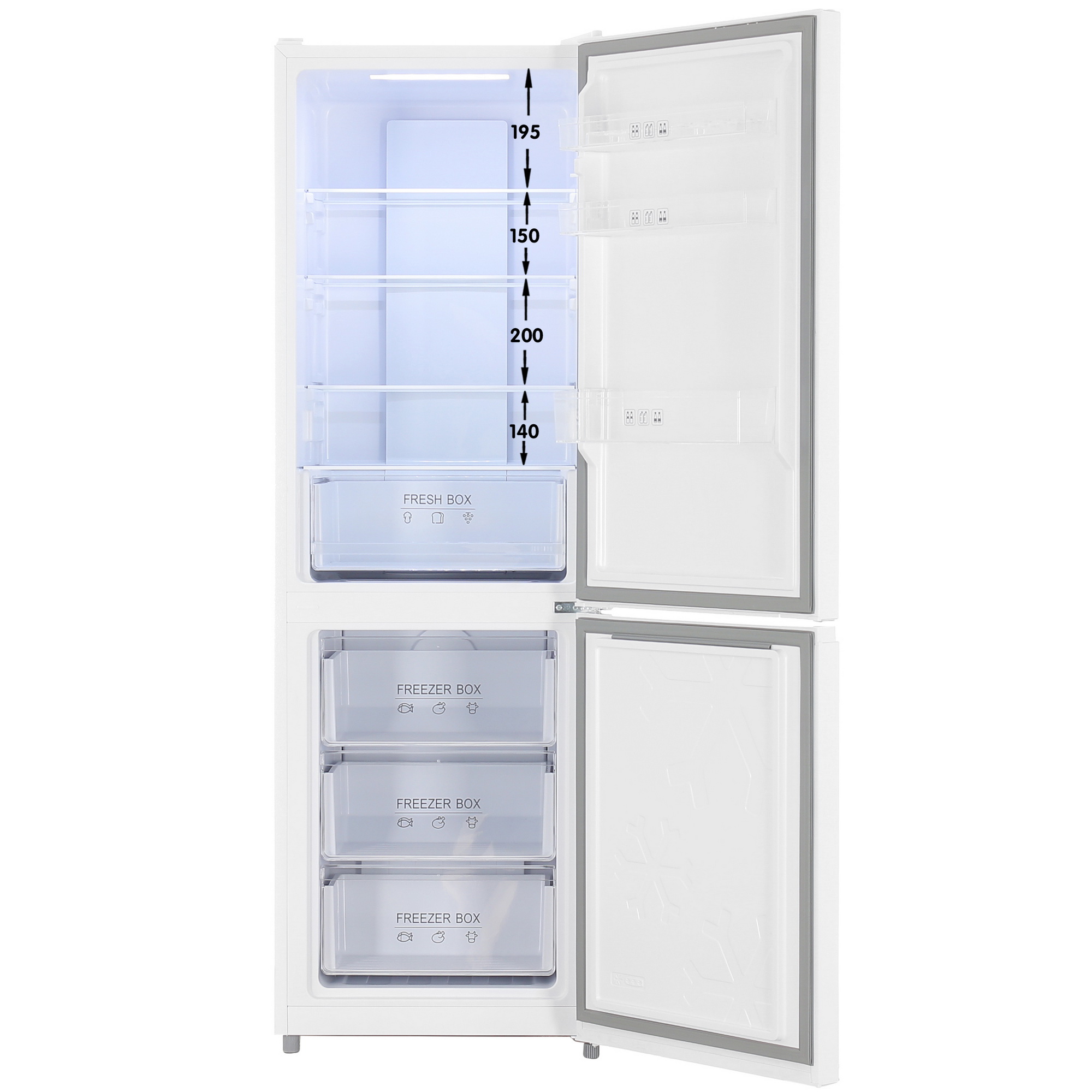 9944655 Холодильник с морозильником   Nordfrost RFC 350D NFW белый STDN-0112461 - Вид №1