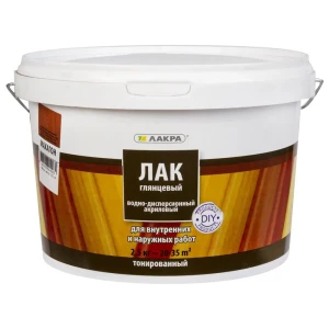 Лак тонированный водный цвета махагон 2.5 кг
