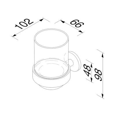 Стеклянный держатель зубной щетки Geesa Nemox ARCH-00077437 - Вид №1