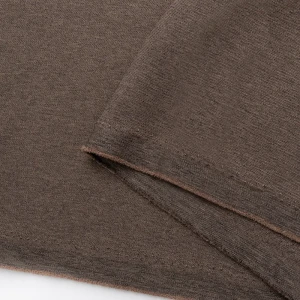 ЛТ ткань 1 п/м лен однотонный genevra коричневый 15 300 см