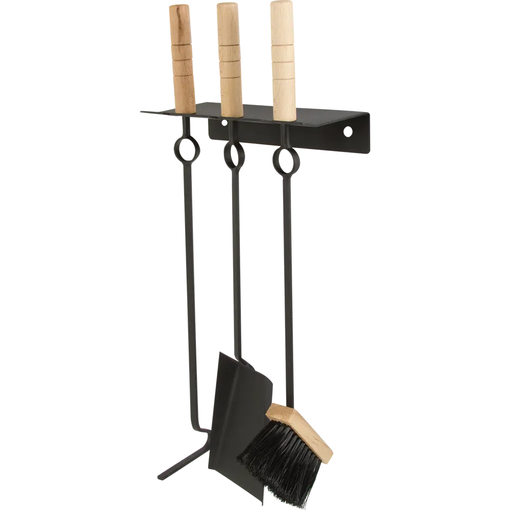 Набор каминный НКА-04, 3 предмета, чёрная стена STLM-2079103 - Вид №1