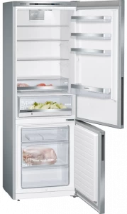 Siemens Отдельностоящий двухдверный холодильник из нержавеющей стали с морозильной камерой класса a +++ Iq300