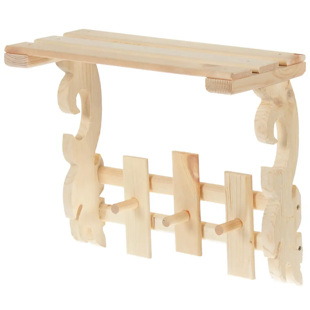 Полка для ванной комнаты с 3 крючками ДОКТОР БАНЯ STLM-2203529