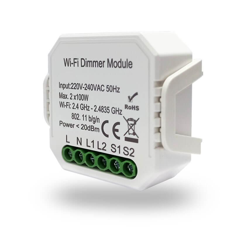 RL1004-DM Wi-Fi реле-диммер двухканальное 2x100Вт Denkirs RL1000