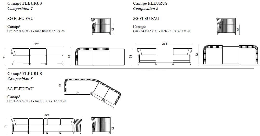 Ткань диван HUGUES CHEVALIER FLEURUS ARCH-00071385 - Вид №3