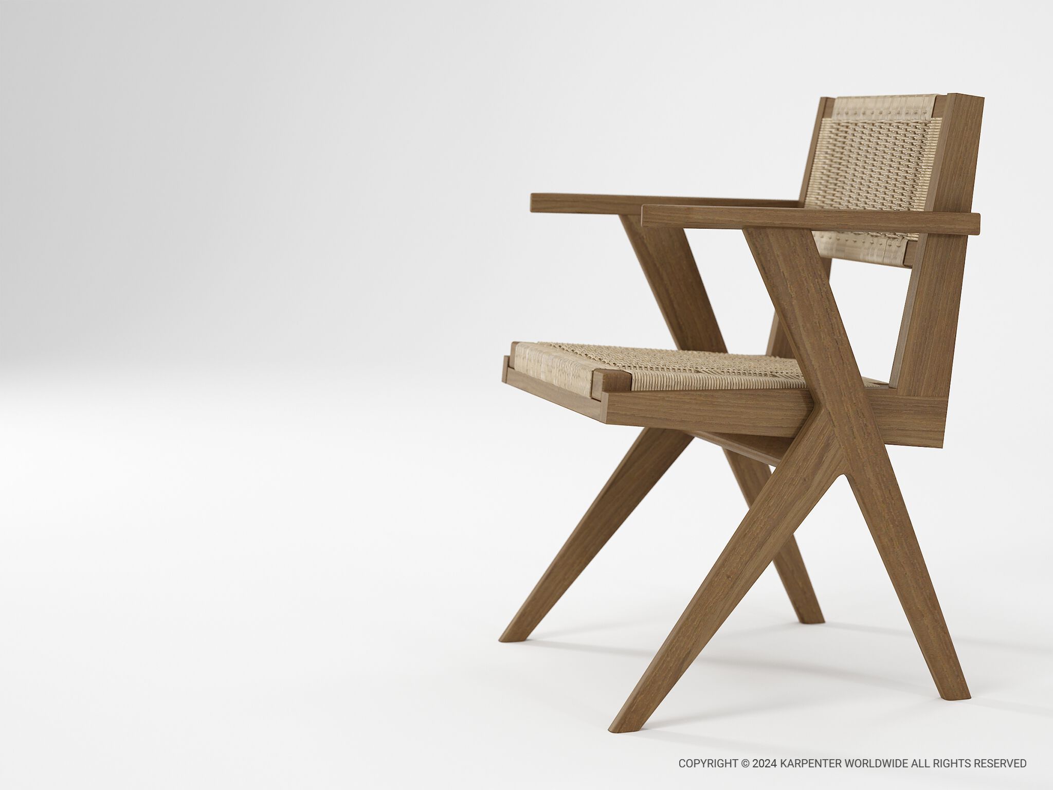 Стул из тикового дерева с подлокотниками KARPENTER Tribute Outdoor ARCH-00094666 - Вид №1