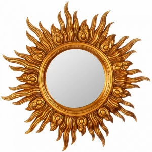 Зеркало-солнце 45,5 см античное золото Alcor Gold ART-ZERKALO ДИЗАЙНЕРСКИЕ 00-3884103 Зеркальный;золото