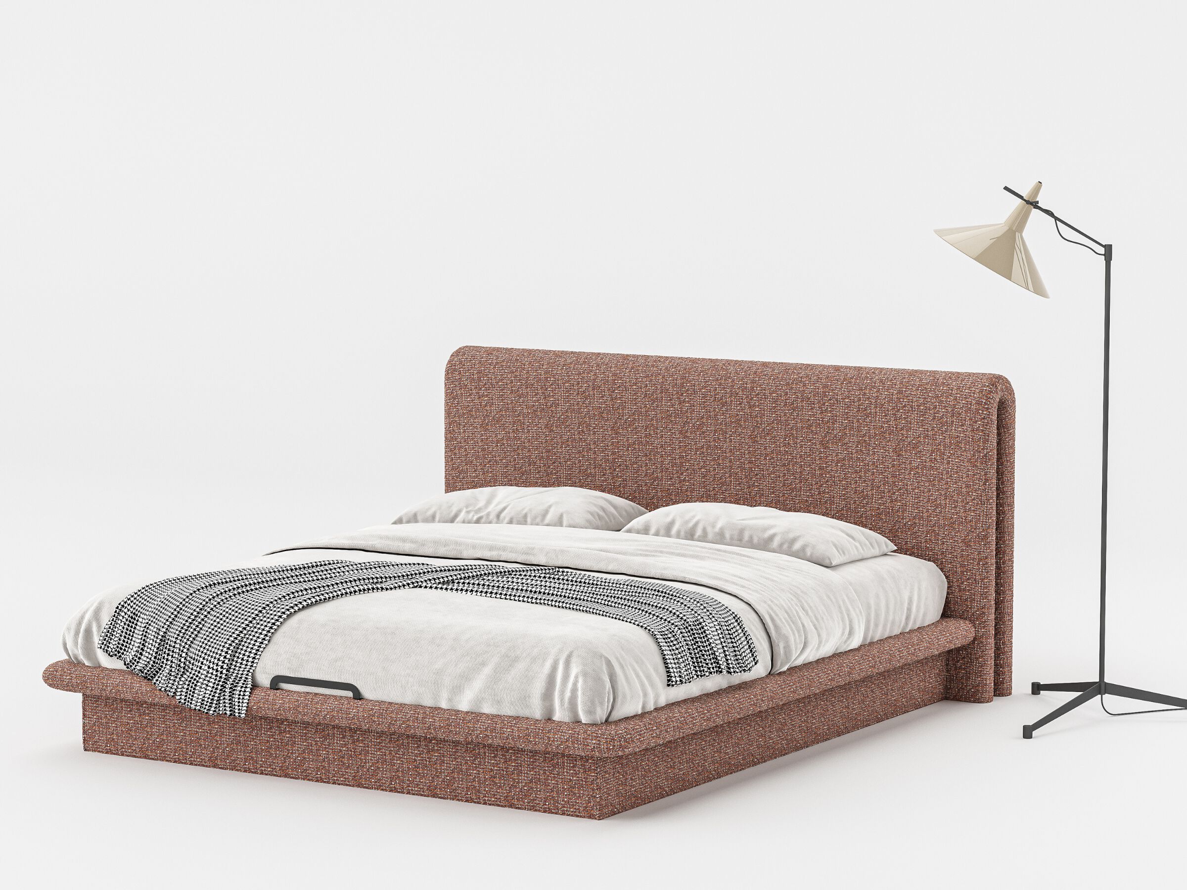 Двуспальная кровать с мягким изголовьем Woodsoft NOLA 2 ARCH-00053793