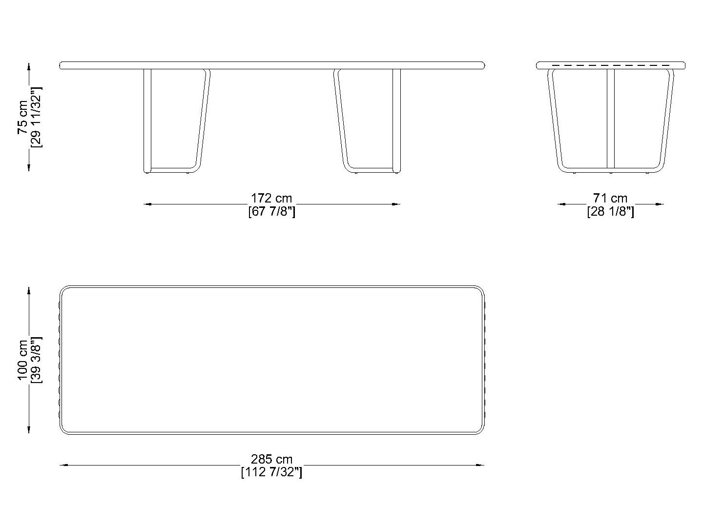 Прямоугольный садовый стол из ламината Coro Sally ARCH-00055397 - Вид №6