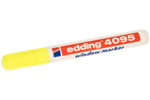 15563860 Меловой маркер для окон, стекла, желтый, клиновидный наконечник 2-3мм E-4095-65 EDDING