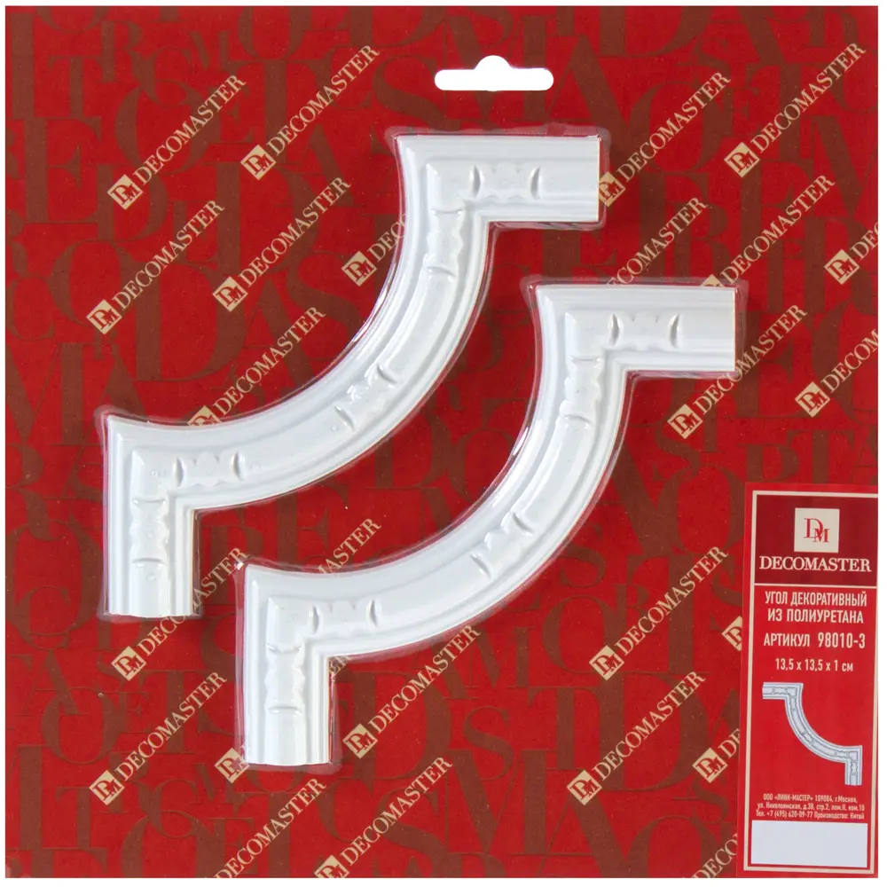 Элемент угловой Decomaster 98010-3 полиуретан 22 мм 2 шт STLM-2020839 - Вид №1