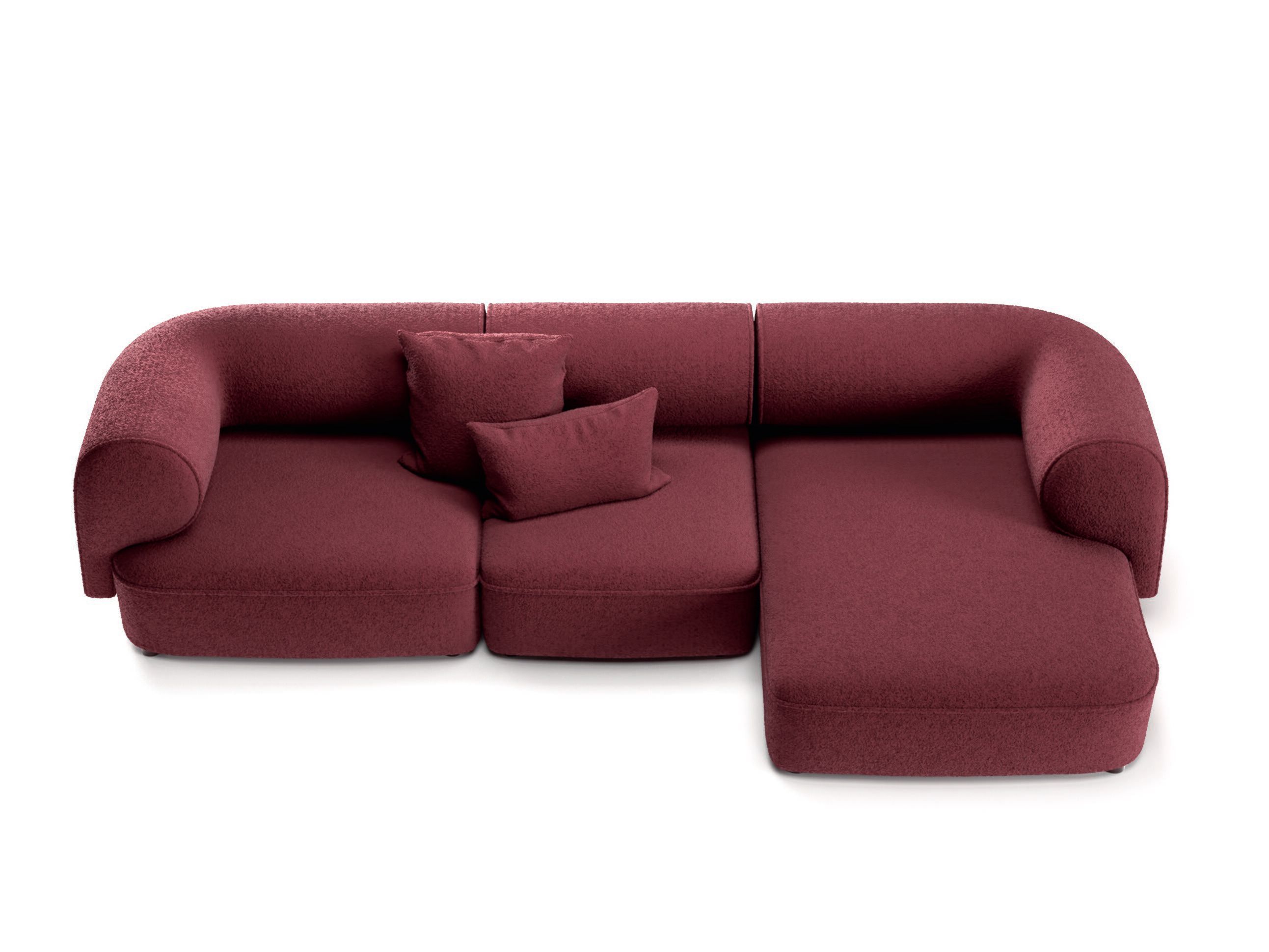 Тканевый диван с полуостровом Natuzzi Italia MELODY ARCH-00045778