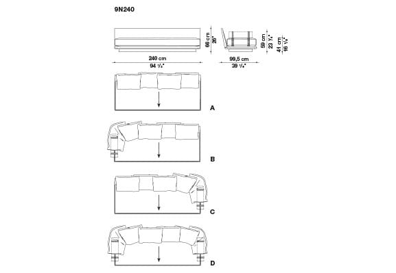 Секционный диван B&B Italia Noonu ARCH-00013428 - Вид №15